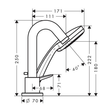 Hansgrohe Logis - смеситель для ванны на 3 отверстия,