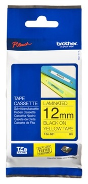 Brother TZE631 TZE-631 12mm czarne na żółtym 8m