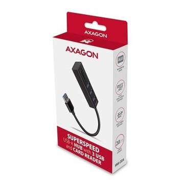 Многопортовый концентратор с 3 разъемами USB-A для чтения карт SD/microSD