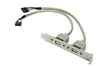 Разъем Gembird CC-USB-RECEPTACLE для корпуса 2x USB 2.0