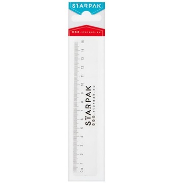 LINIJKA STARPAK 15 CM PRZEŹROCZYSTA