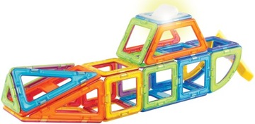 Магнитные блоки с динамической вспышкой, 54 элемента.