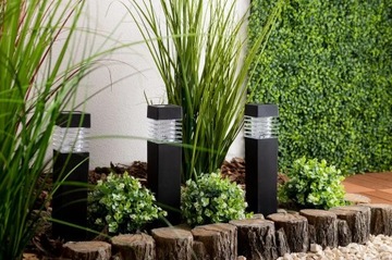 4x садовые лампы светодиодные солнечные наземные лампы садовый столб