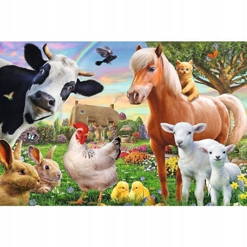 ПАЗЛ ИЗ КУБИКОВ 60 ​​EL 4+ ВЕСЕЛАЯ ФЕРМА