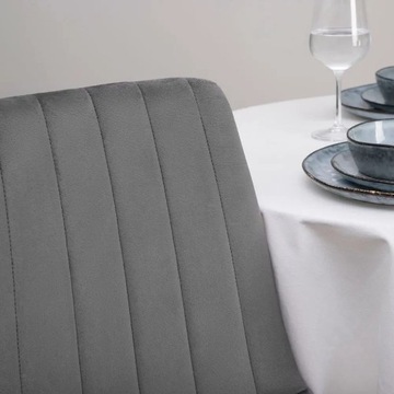 ГОЛИК бархатный темно-серый стул 44x57x88 см HOMLA