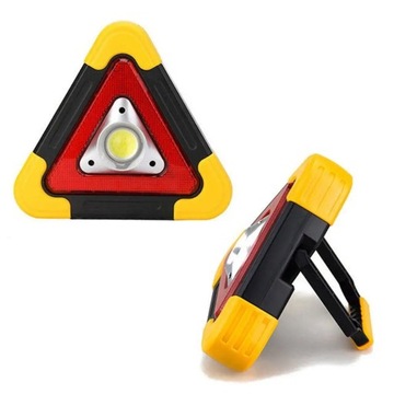 TRÓJKĄT OSTRZEGAWCZY LED LATARKA LAMPKA POWER BANK