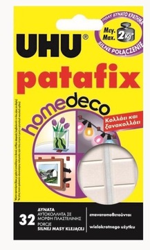 Самоклеящийся МОНТАЖНЫЙ СОСТАВ, прочный для ФОТОГРАФИЙ, белый PATAFIX HOMEDECO UHU