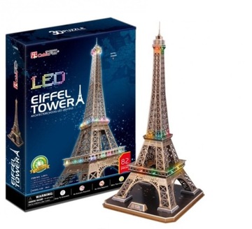 PUZZLE 3D LED WIEŻA EIFFELA 82 ELEMENTY