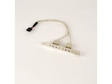 Śledź do obudowy Gembird CCUSBRECEPTACLE 2 x USB