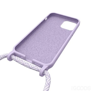 Силиконовый чехол ArtWizz HangOn для iPhone 13 Pro с кабелем Фиолетовый