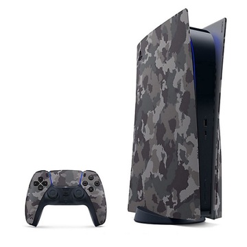 Защитные панели Sony PlayStation 5 (серый камуфляжный)