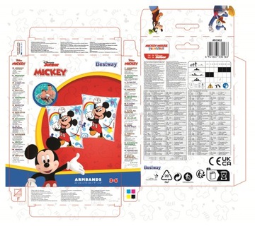Bestway 91002 Disney Нарукавники для плавания «Микки и друзья» 23см x