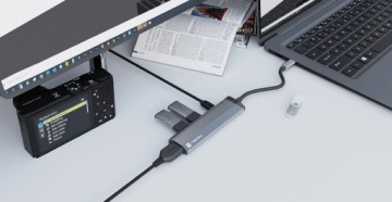 Многопортовый адаптер Natec Fowler Slim USB-C -> концентратор USB 3.0 x2, HDMI 4K, USB-C
