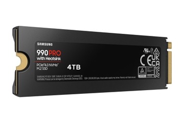 Твердотельный накопитель SAMSUNG 990 Pro емкостью 4 ТБ (с радиатором)