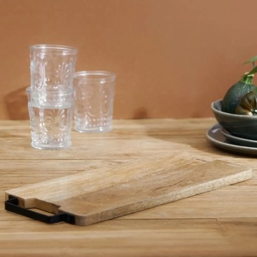 ДОСКА ДЛЯ СОУСА МАНГО, деревянная, с металлической ручкой, 41х18 см, ХОМЛА