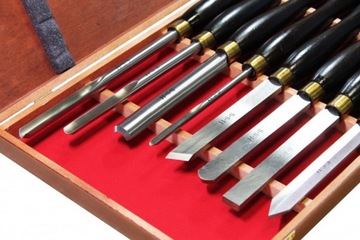 Профессиональные токарные долота Holzmann H8TLGN, набор из 8 долот, футляр