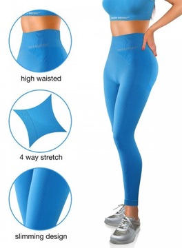 legginsy damskie FITNESS Push Up Sesto Senso SPORT