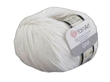 Пряжа YarnArt Jeans 62 оптически белая 50г/160м