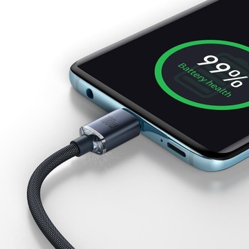 KABEL USB-C SZYBKIE ŁADOWANIE MOCNY PRZEWÓD BASEUS TYP-C PD 100W QC 5A 1.2m