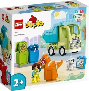 LEGO Duplo 10987 Ciężarówka Recyklingowa Śmieciarka Kosze Klocki 2+