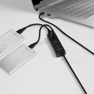 HUE-S2BL Концентратор с 4 портами USB 3.2 Gen 1 для зарядки,
