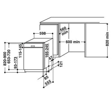 Zmywarka WHIRLPOOL WBC3C34PFX 14 kpl