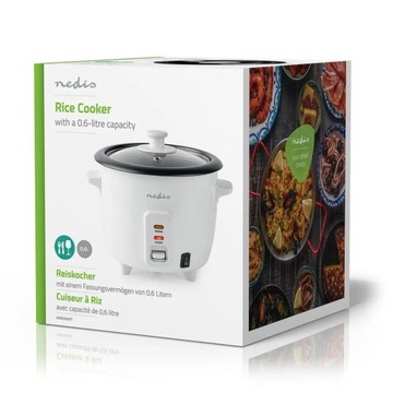Nedis KARC06WT - Рисоварка 300Вт/230В 0,6л белый