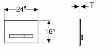 Przycisk spłukujący do WC Geberit SIGMA chrom