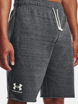 Under Armour Szorty sportowe Ua Rival Terry 1361631 Szary Regular Fit