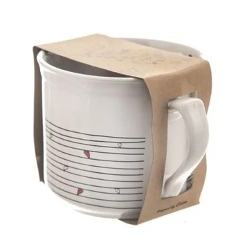 Большая КЕРАМИЧЕСКАЯ КРУЖКА для питья чая, трав, кофе, шоколада с подогревом XL