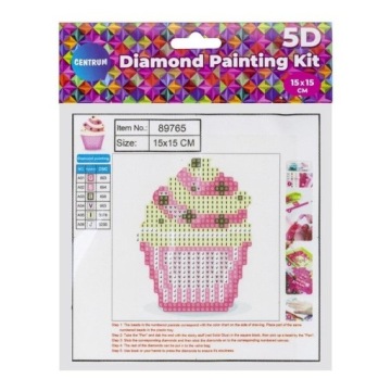 Panta Пластик Алмазна мозаїка 5D Капкейк 15x15 89765 210x160 мм