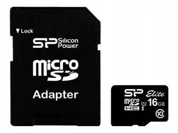 microSDHC 16 ГБ CL10/UHS-1 40/15 МБ/с Elite Adapt