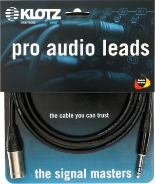 Kabel XLR - jack 6,3 mm Klotz M1MS1K0500 5 m