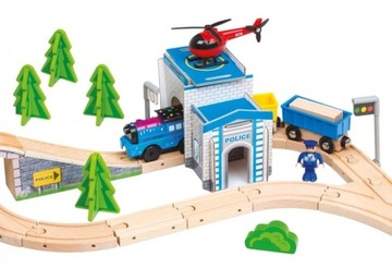 ДЕРЕВЯННЫЙ ПОЕЗД, ПОЕЗД НА АККУМУЛЯТОРНЫХ РАБОТАХ, 80 ЭЛЕМЕНТОВ. БИНО