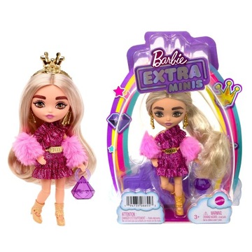 BARBIE EXTRA MINIS RÓŻOWA QUEEN BLOND HJK67 LALKA