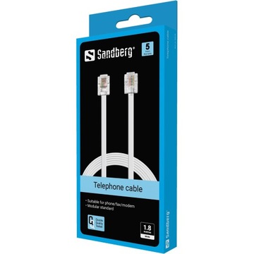 Телефон Sandberg RJ11-RJ11 1,8 м