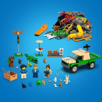 LEGO City 60353 Джип Крокодил Сова Кролик Плюшевый мишка Лев