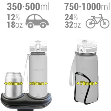 Ion8 Leak Proof Slim Water Bottle, BPA , 500ml, Pink