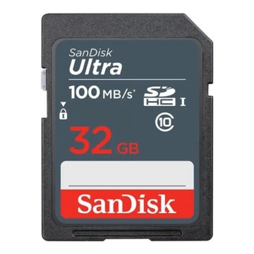 Карта памяти Sandisk Ultra SDHC 32 ГБ UHS-I, класс 10 (100 МБ/с)