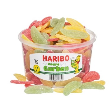 HARIBO ЖЕЛЕ ИЗ КИСЛЫХ ОГРУГОВ ГУРКЕН САУРЕ 150 ШТ DE