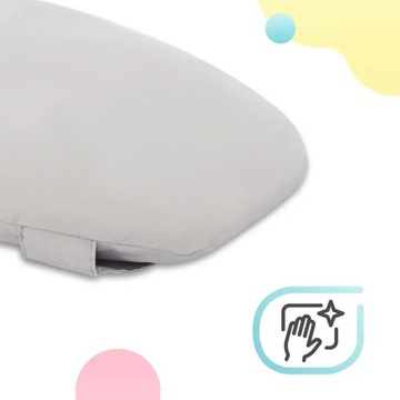 Подушка на стул Kinderkraft Enock, черно-белая