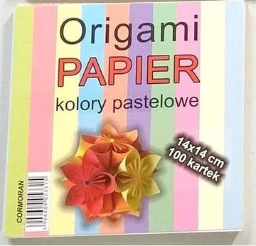 Papier do origami pastelowy 14x14 100 kartek CORMORAN