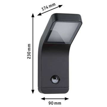 Настенный светильник Paulmann Outdoor с датчиком движения KULMA LED 7.5W 3000K IP44