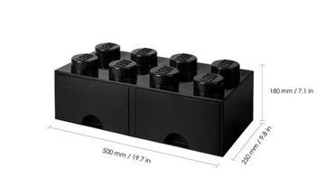 LEGO Schublade 8 кубиков для хранения, ЧЕРНЫЙ (40061733)