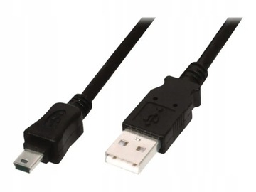 USB-кабель 3 м, черный разъем USB A/M - разъем miniUSB B/M s/USB 2.0