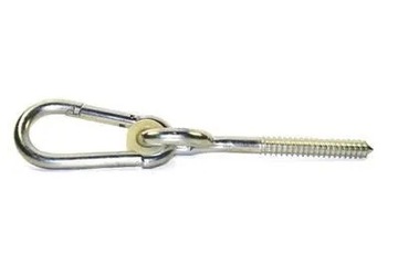 МОНТАЖНЫЙ КРЮК ДЛЯ КАЧЕЛЕЙ С КАРАБИНОМ И ОТВЕРСТИЕМ ДЛЯ ЦЕПИ