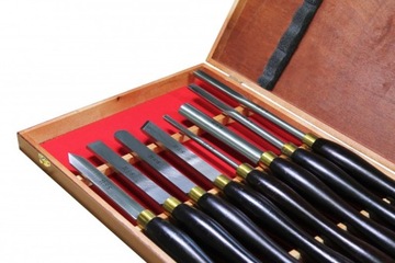 Профессиональные токарные долота Holzmann H8TLGN, набор из 8 долот, футляр