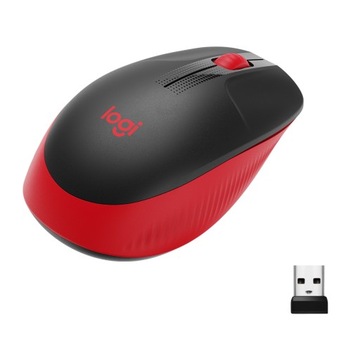 Logitech M190 Оптическая красная беспроводная мышь