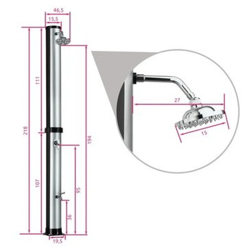Солнечный душ Ориноко 38 л