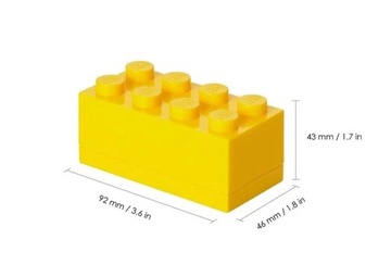 Желтый мини-кирпичик 8 LEGO универсальный